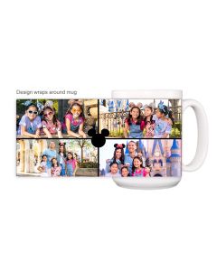 Mickey Head Four Photo Collage Mug