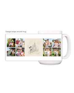 Mickey Castle Eight Photo Collage Mug