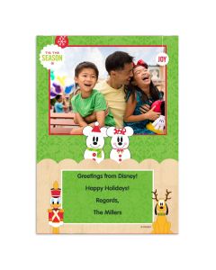 Disney Tis' The Season Personalized Card