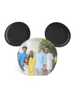 Engraved Black Acrylic Mickey Head Photo Block