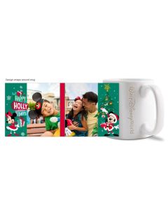 Mickey & Minnie Happy Hollydays Engraved Walt Disney World 20 oz Customized Mug