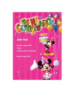 Es Mi Cumpleaños Pink Custom Card