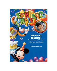 Es Mi Cumpleaños Blue Photo Custom Card