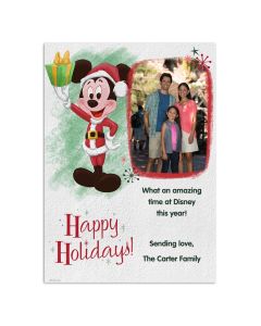 Mickey Mouse Retro Happy Holidays Personalized Card