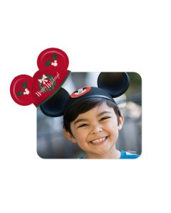 Happy Holidays Mickey Ears Personalized Coaster