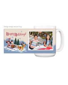 Happy Holidays Retro Personalized Mug