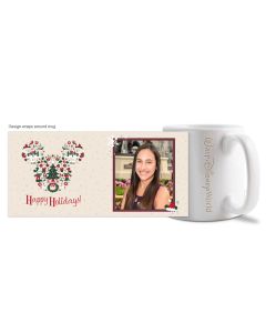 Mickey Head Happy Holidays Engraved Walt Disney World 20 oz Custom Mug