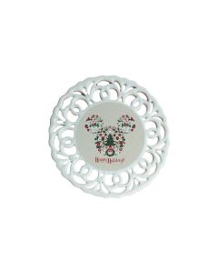 Mickey Head Happy Holidays Personalized Ornament