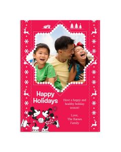Red & White Happy Holidays Custom Card